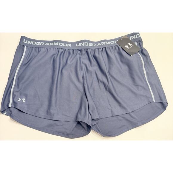 Under Armour Women’s Loose Tech Play Up Shorts 2XL Blue - Picture 1 of 6